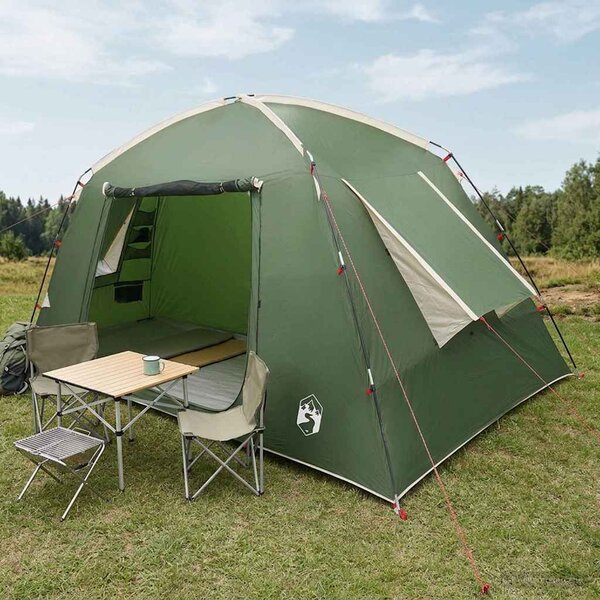 VidaXL Chata stan se střechou 300 x 210 x 156 cm Polyester [42028514] Barva: Armádní zelená
