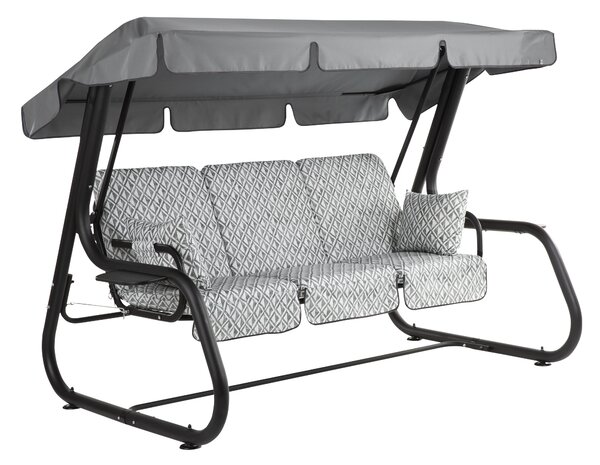 Zahradní houpačka Rimini Black Edition s bočními stolky H039-06PB PATIO 448567