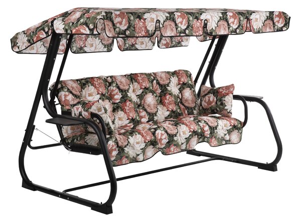 Zahradní houpačka Parma Black Edition s bočními stolky A011-05PB PATIO 448914