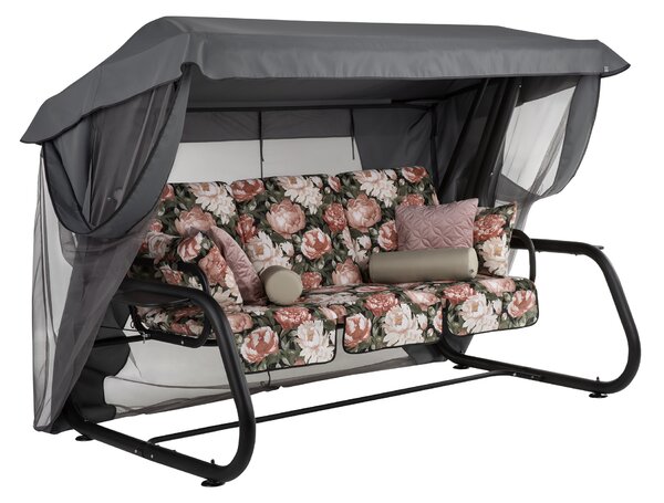 Zahradní houpačka Venezia Lux s moskytiérou, polštářky a bočními stolky A101-23PB PATIO 448547