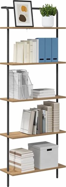 VidaXL Knihovna 5 úrovní 60 x 24 x 168 cm Kompozitní dřevo [879970] Barva: Černý dub