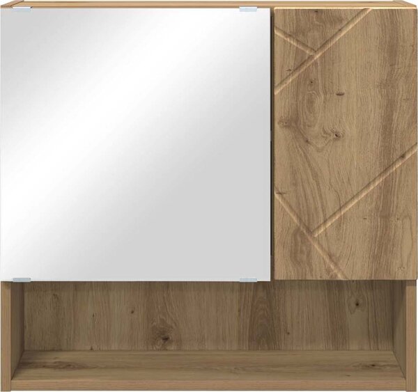 VidaXL Zrcadlová skříň 59 x 17 x 55 cm Kompozitní dřevo [883373] Barva: Staré dřevo