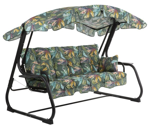 Zahradní houpačka Ravenna Black Editon s bočními stolky G058-02PB PATIO 448627