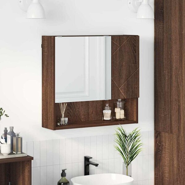 VidaXL Zrcadlová skříň 59 x 17 x 55 cm Kompozitní dřevo [883373] Barva: Staré dřevo
