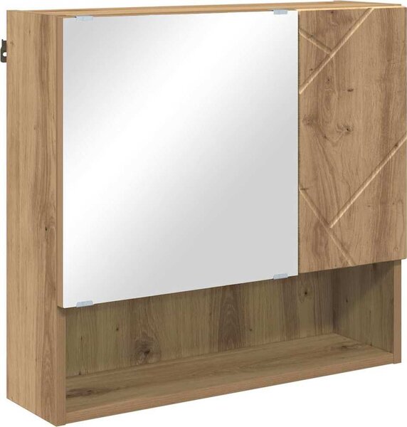 VidaXL Zrcadlová skříň 59 x 17 x 55 cm Kompozitní dřevo [883373] Barva: Staré dřevo