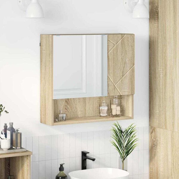 VidaXL Zrcadlová skříň 59 x 17 x 55 cm Kompozitní dřevo [883373] Barva: Staré dřevo
