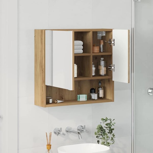 VidaXL Zrcadlová skříň 59 x 17 x 55 cm Kompozitní dřevo [883373] Barva: Staré dřevo
