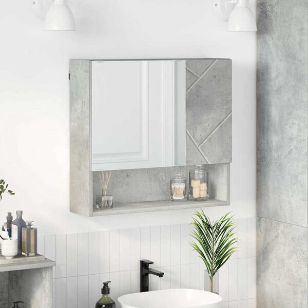 VidaXL Zrcadlová skříň 59 x 17 x 55 cm Kompozitní dřevo [883373] Barva: Staré dřevo