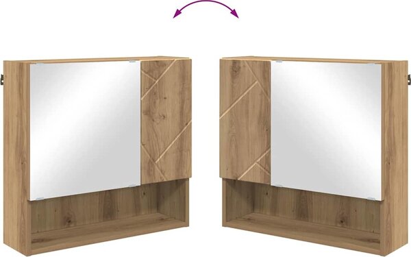 VidaXL Zrcadlová skříň 59 x 17 x 55 cm Kompozitní dřevo [883373] Barva: Staré dřevo