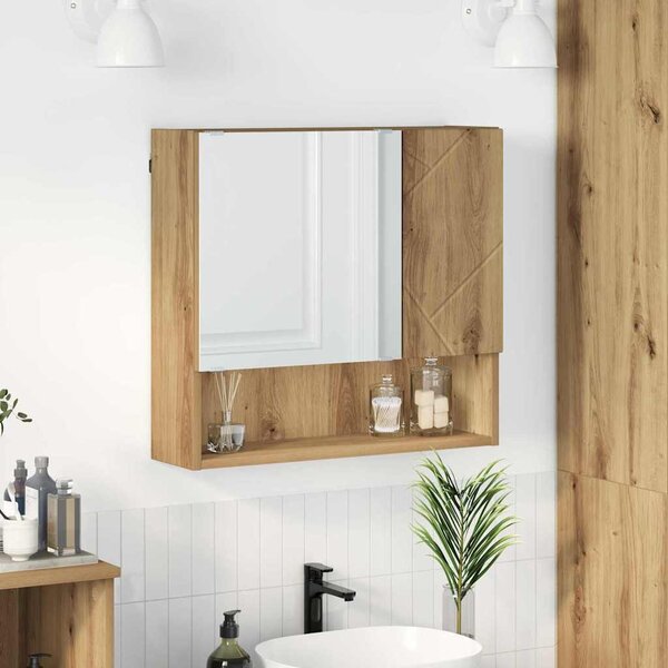 VidaXL Zrcadlová skříň 59 x 17 x 55 cm Kompozitní dřevo [883373] Barva: Staré dřevo