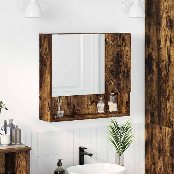 VidaXL Zrcadlová skříň 59 x 17 x 55 cm Kompozitní dřevo [883373] Barva: Staré dřevo