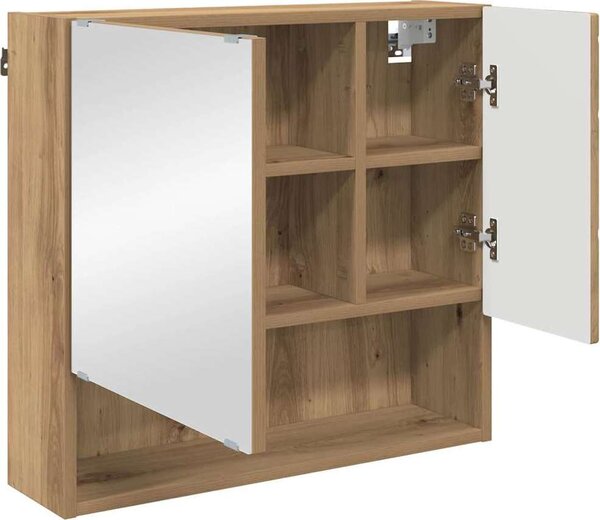 VidaXL Zrcadlová skříň 59 x 17 x 55 cm Kompozitní dřevo [883373] Barva: Staré dřevo