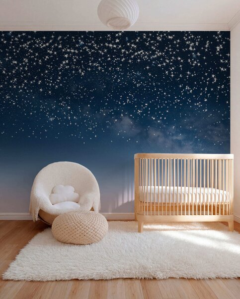 Fototapety Hvězdná noční obloha, růžový gradient, kosmický, souhvězdí, Fototapety space, w01797 : uwalls.cz