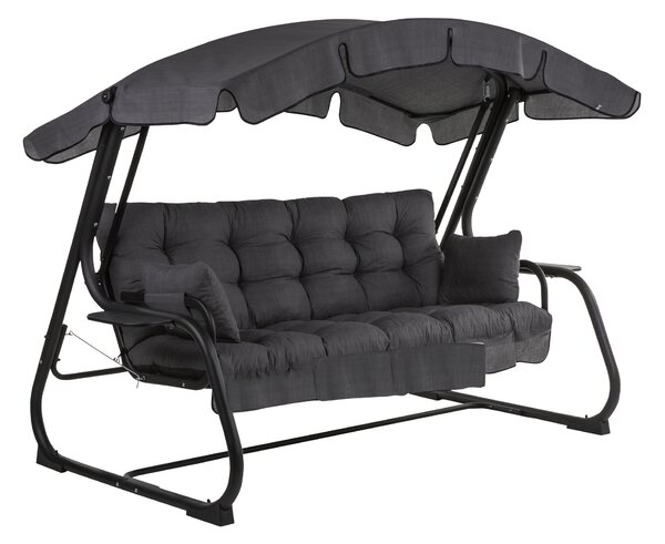 Zahradní houpačka Ravenna Black Editon s bočními stolky H024-07IB PATIO 448628