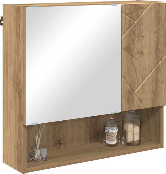 VidaXL Zrcadlová skříň 59 x 17 x 55 cm Kompozitní dřevo [883373] Barva: Staré dřevo