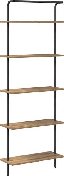 VidaXL Knihovna 5 úrovní 60 x 24 x 168 cm Kompozitní dřevo [879970] Barva: Černý dub