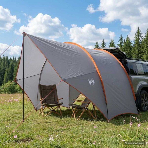 VidaXL Zadní markýza odolná vůči vodě 405 x 280 x 220 cm [42028562] Barva: Armádní zelená