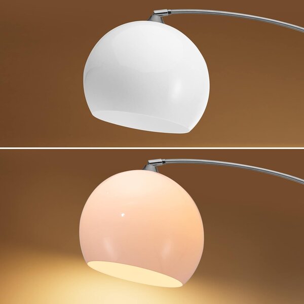 Deuba Designová oblouková stojanová lampa s mramorovou základnou - nastavitelná 190 - 200 cm