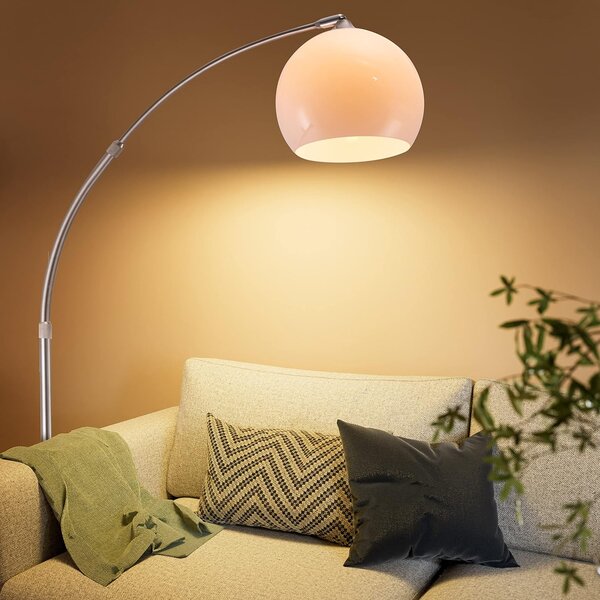 Deuba Designová oblouková stojanová lampa s mramorovou základnou - nastavitelná 190 - 200 cm