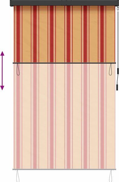 VidaXL Roleta 180 x 250 cm Textil a hliník [42037201] Barva: krémová