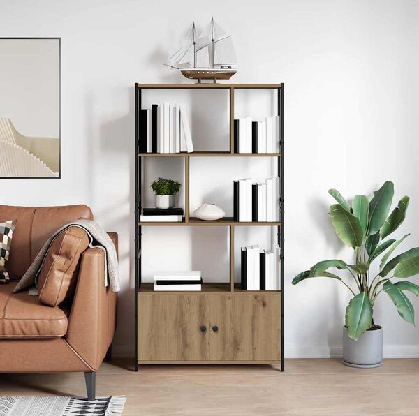 VidaXL Knihovna 80 x 30 x 155,5 cm Kompozitní dřevo [868442] Barva: kouřový dub