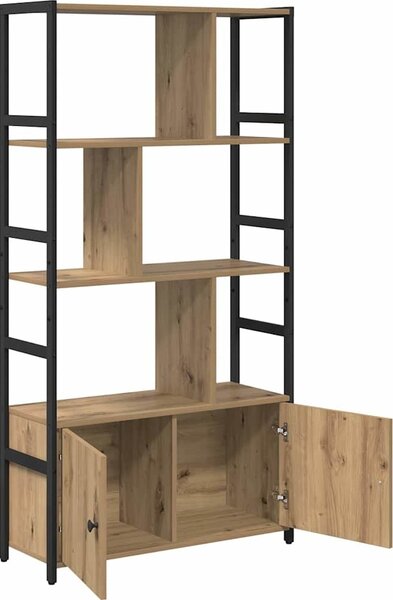 VidaXL Knihovna 80 x 30 x 155,5 cm Kompozitní dřevo [868442] Barva: kouřový dub