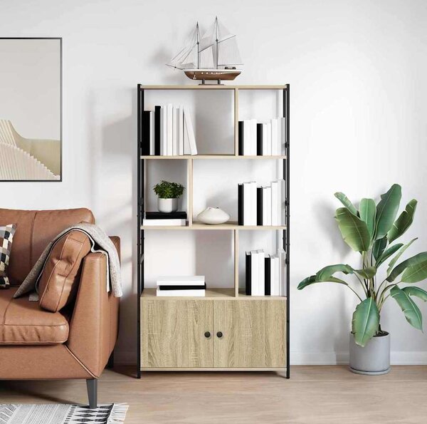 VidaXL Knihovna 80 x 30 x 155,5 cm Kompozitní dřevo [868442] Barva: kouřový dub