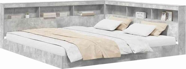 VidaXL Knihovna postel 180 x 200 cm Kompozitní dřevo [3335746] Barva: Bílá