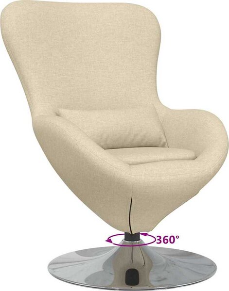 VidaXL Vajíčkové křeslo textil [42002742] Barva: Tmavě šedá