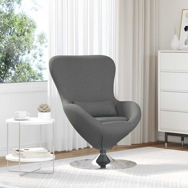 VidaXL Vajíčkové křeslo textil [42002742] Barva: Tmavě šedá
