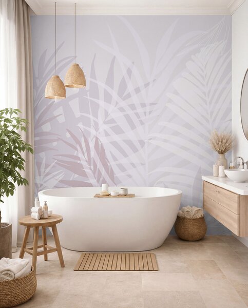 Fototapety Trendy tropické listy růžové barvy, Fototapety příroda, Fototapety palmové listy, w02026v4 : uwalls.cz