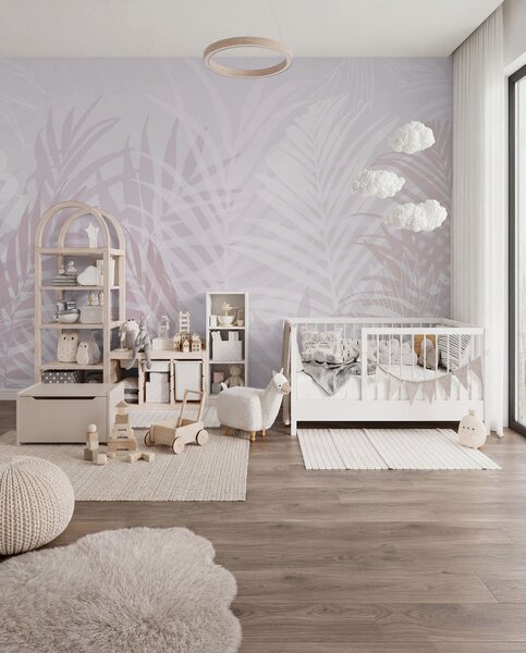 Fototapety Trendy tropické listy růžové barvy, Fototapety příroda, Fototapety palmové listy, w02026v4 : uwalls.cz
