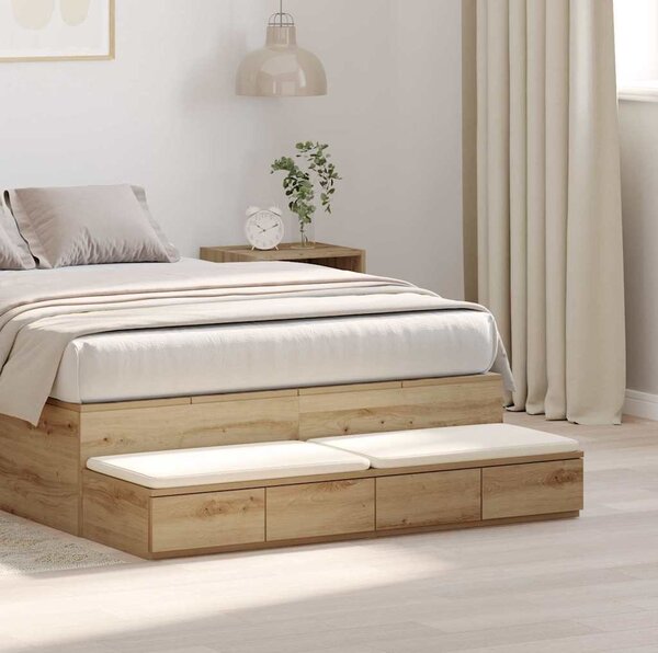 VidaXL Zásuvky pod postel 120 x 36,5 x 16,5 cm [866942] Barva: Bílá
