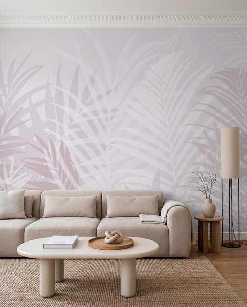Fototapety Trendy tropické listy růžové barvy, Fototapety příroda, Fototapety palmové listy, w02026v4 : uwalls.cz
