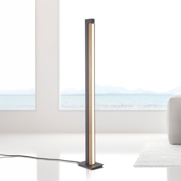 Stojací Lampa PURE, PURE Lines Floor, stmívatelné, Dřevo, Obývací pokoj, Dřevo