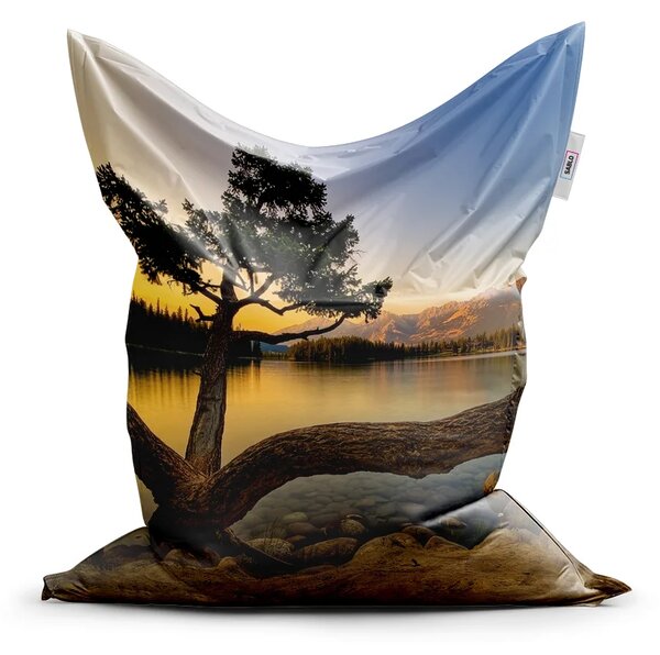 Sablio Sedací vak Classic Strom u jezera - 150x100 cm