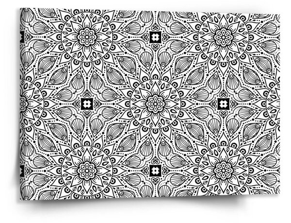 Sablio Obraz Bílé mehendi - 150x110 cm