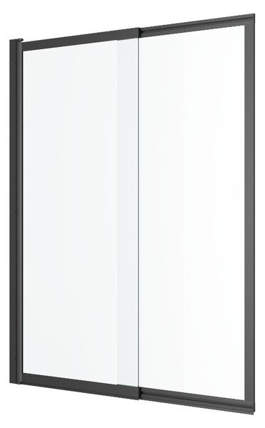 Excellent Liner vanová zástěna 110 cm dvoudílný černá matný/čiré sklo KAEX.2930.1100.LP