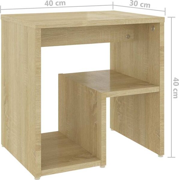 VidaXL Noční stolek 40 x 30 x 40 cm kompozitní dřevo [806344] Barva: Staré dřevo