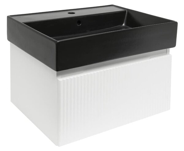 Koupelnová skříňka s umyvadlem SAT Evolution 58x30x44,8 cm bílá mat SATEVO60WMU2B