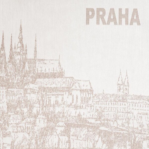 Utěrka DESIGN praha světle hnědá 50 x 70 cm