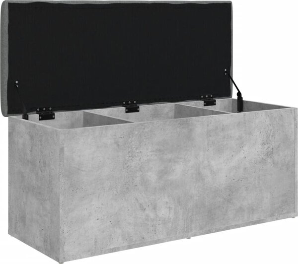 VidaXL Úložná lavice 102 x 42 x 45 cm kompozitní dřevo [835055] Barva: Betonová šedá