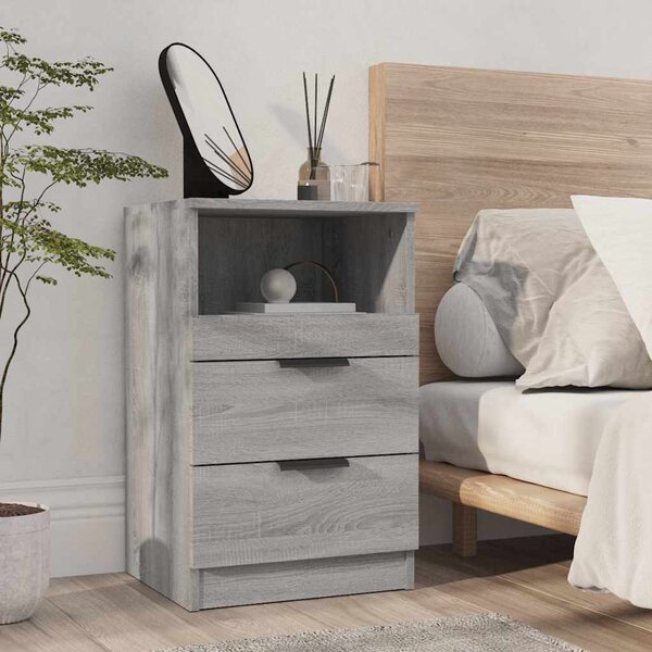 VidaXL Noční stolek kompozitní dřevo [856844] Barva: šedá sonoma
