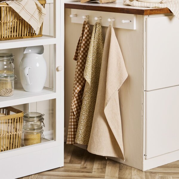 Utěrka Rasmus Rustic brown/Natural check