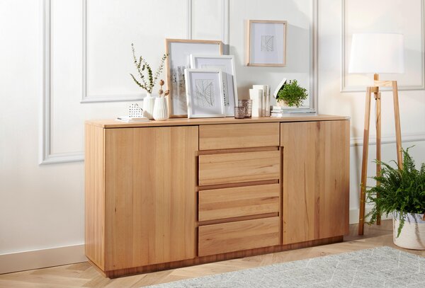 ŠIROKÁ KOMODA, jádrový buk, barvy buku, 180/89,2/41 cm Linea Natura - Široké komody