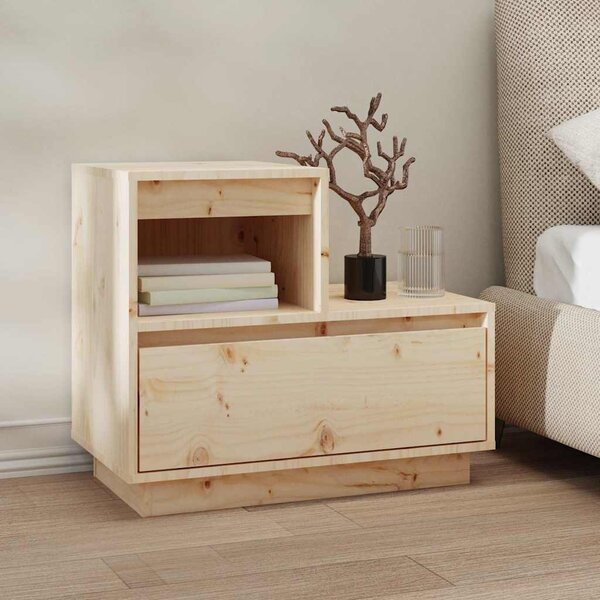 VidaXL Noční stolek 60 x 34 x 51 cm masivní borové dřevo [814376] Barva: Přírodní