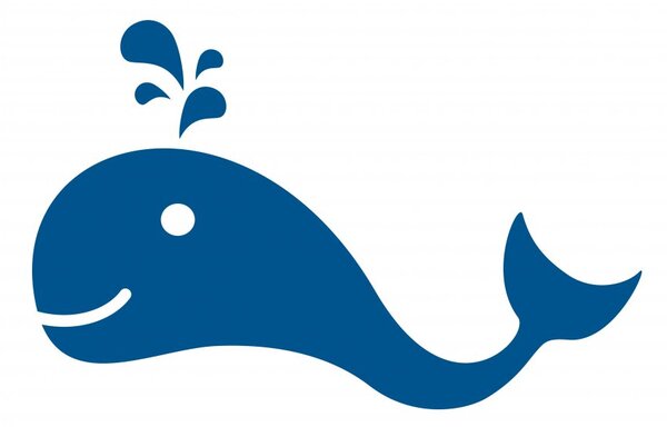 Velryba - dětské samolepky na zeď moře tmavá modrá