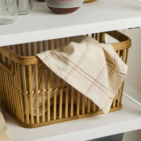 Utěrka Eskild Natural/Brown check