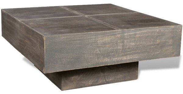 Konferenční stolek z mangovníkového dřeva čtvercový tmavě hnědý
