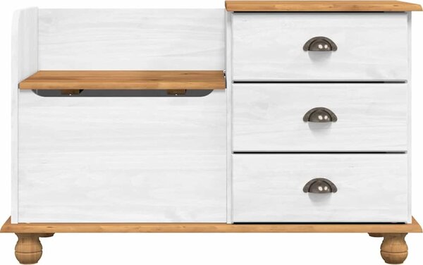 VidaXL Úložná lavice ASKIM 100 x 39 x 62 cm Masivní borové dřevo [4105441] Barva: Hnědá